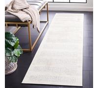 Safavieh Tapis Géométrique pour Salon, Salle à Manger, Chambre à Coucher - Melody Collection, Tapis à Poil Court, Ivoire et Gris, 274 X 366 Cm