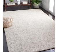 Safavieh Tapis Géométrique pour Salon, Salle à Manger, Chambre à Coucher - Metro Collection, Tapis à Poil Court, Ivoire, 120 x 180 cm