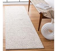 Safavieh Tapis Géométrique pour Salon, Salle à Manger, Chambre à Coucher - Metro Collection, Tapis à Poil Court, Ivoire, 80 x 180 cm