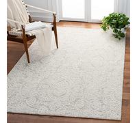 Safavieh Tapis Géométrique pour Salon, Salle à Manger, Chambre à Coucher - Metro Collection, Tapis à Poil Court, Ivoire, 90 x 150 cm