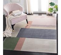 Safavieh Tapis géométrique pour Salon, Salle à Manger, Chambre à Coucher - Orwell Collection, Tapis à Poil Court, Ivoire et Anthracite, 160 X 231 cm