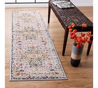 Safavieh Tapis Moderne Chic pour Salon, Salle à Manger, Chambre à Coucher - Collection Madison - Poils Courts - Gris et doré - 66 x 244 cm