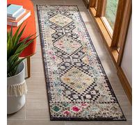 Safavieh Tapis Moderne et Chic pour Salon, Salle à Manger, Chambre à Coucher - Collection Madison - Poils Courts - Noir et Jaune - 61 x 244 cm