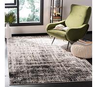 SAFAVIEH Tapis Moderne Pour Salon, Salle à manger, Chambre à coucher - Adirondack Collection, Tapis à poil court, Argent et Noir, 155 X 229 cm