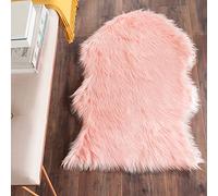 SAFAVIEH Tapis Moderne Pour Salon, Salle à manger, Chambre à coucher - Faux Fur Collection, Tapis à poil long, Rose, 61 X 91 cm