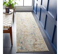 SAFAVIEH Tapis Moderne pour Salon, Salle à Manger, Chambre à Coucher - Madison Collection, Tapis à Poil Court, Gris et Or, 66 X 244 cm