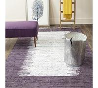 SAFAVIEH Tapis Moderne Pour Salon, Salle à manger, Chambre à coucher - Montauk Collection, Tapis à poil court, Ivoire et violet, 91 X 152 cm