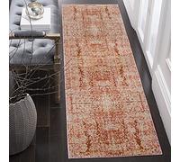 SAFAVIEH Tapis Moderne Pour Salon, Salle à manger, Chambre à coucher - Mystique Collection, Tapis à poil court, Rose et Multi, 69 X 244 cm