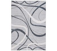 Safavieh Tapis Moderne pour Salon, Salle à Manger, Chambre à Coucher - Odyssey Collection, Tapis à Poil Court, Gris et Ivoire, 91 x 152 cm