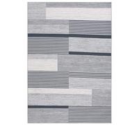 Safavieh Tapis Moderne pour Salon, Salle à Manger, Chambre à Coucher - Odyssey Collection, Tapis à Poil Court, Gris et Noir, 91 x 152 cm