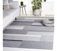 Safavieh Tapis Moderne pour Salon, Salle à Manger, Chambre à Coucher - Odyssey Collection, Tapis à Poil Court, Gris et Noir, 183 x 274 cm