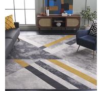 Safavieh Tapis Moderne pour Salon, Salle à Manger, Chambre à Coucher - Odyssey Collection, Tapis à Poil Court, Gris et Noir, 244 x 305 cm