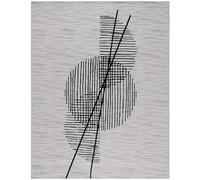 Safavieh Tapis Moderne pour Salon, Salle à Manger, Chambre à Coucher - Odyssey Collection, Tapis à Poil Court, Gris et Noir, 244 x 305 cm