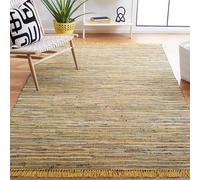 SAFAVIEH Tapis Moderne Pour Salon, Salle à manger, Chambre à coucher - Rag Rug Collection, Tapis à poil court, Jaune et Multi, 183 X 274 cm