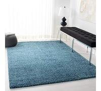 Safavieh Tapis Shag pour Salon, Salle à Manger, Chambre à Coucher - August Shag Collection, Tapis à Poil Court, Turquoise, 240 x 300 cm