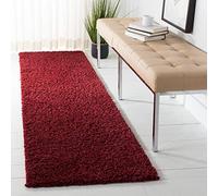 Safavieh Tapis Shag pour Salon, Salle à Manger, Chambre à Coucher - August Shag Collection, Tapis à Poil Court, Bourgogne, 80 x 180 cm