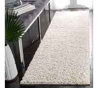Safavieh Tapis Shag pour Salon, Salle à Manger, Chambre à Coucher - August Shag Collection, Tapis à Poil Court, Ivoire, 76 x 183 cm
