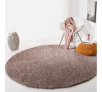 Safavieh Tapis Shag pour Salon, Salle à Manger, Chambre à Coucher - August Shag Collection, Tapis à Poil Court, Taupe, 200 x 200 cm