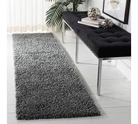 Safavieh Tapis Shag pour Salon, Salle à Manger, Chambre à Coucher - August Shag Collection, Tapis à Poil Court, Gris, 76 x 183 cm