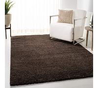 SAFAVIEH Tapis Shag pour Salon, Salle à Manger, Chambre à Coucher - August Shag Collection, Tapis à Poil Court, Marron, 183 X 274 cm