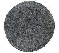 Safavieh Tapis Shag pour Salon, Salle à Manger, Chambre à Coucher - August Shag Collection, Tapis à Poil Court, Gris, 122 x 122 cm