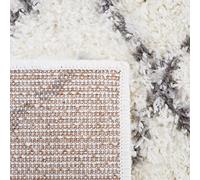 SAFAVIEH Tapis Shag Pour Salon, Salle à manger, Chambre à coucher - Berber Shag Collection, Tapis à poil court, Crème et gris clair, 122 X 183 cm