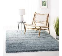 SAFAVIEH Tapis Shag Pour Salon, Salle à manger, Chambre à coucher - California Shag Collection, Tapis à poil long, Bleu clair, 91 X 152 cm