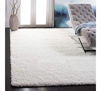 SAFAVIEH Tapis Shag Pour Salon, Salle à manger, Chambre à coucher - California Shag Collection, Tapis à poil long, Blanc, 201 X 290 cm