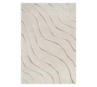 SAFAVIEH Tapis Shag Pour Salon, Salle à manger, Chambre à coucher - Florida Shag Collection, Tapis à poil long, Crème et beige, 99 X 160 cm