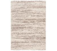 Safavieh Tapis Shag pour Salon, Salle à Manger, Chambre à Coucher - Hudson Shag Collection, Tapis à Poil Long, Ivoire et Beige, 65 x 305 cm