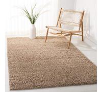 SAFAVIEH Tapis Shag Pour Salon, Salle à manger, Chambre à coucher - New York Shag Collection, Tapis à poil long, Beig foncé, 122 X 183 cm