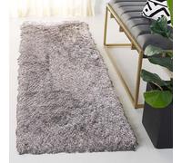 Safavieh Tapis Shag pour Salon, Salle à Manger, Chambre à Coucher - Paris Shag Collection, Tapis à Poil Long, Sable, 91 X 152 cm