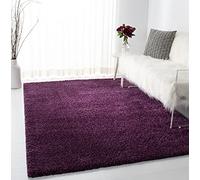 Safavieh Tapis Shaggy pour Salon, Salle à Manger, Chambre à Coucher - Collection August Shag - Poils Courts - Violet - 91 x 152 cm