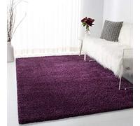 Safavieh Tapis Shaggy pour Salon, Salle à Manger, Chambre à Coucher - Collection August Shag - Poils Courts - Violet - 122 x 183 cm