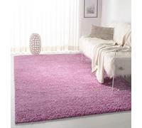 Safavieh Tapis Shaggy pour Salon, Salle à Manger, Chambre à Coucher - Collection August Shag - Poils Courts - Rose - 183 x 274 cm