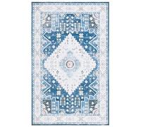 Safavieh Tapis Traditionnel - Lavable en Machine et Antidérapant - Idéal pour Les Zones à Fort Passage - Tucson Collection, Tapis à Poil Court, Sauge et Ivoire, 240 x 300 cm