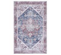 Safavieh Tapis Traditionnel - Lavable en Machine et antidérapant - Idéal pour Les Zones à Fort Passage - Tucson Collection, Tapis à Poil Court, Beige et Gris, 120 X 180 cm
