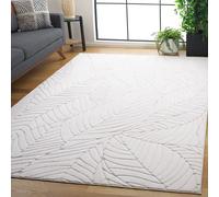 Safavieh Tapis Traditionnel Lavable en Machine et antidérapant - Idéal pour Les Zones très fréquentées - Collection Versailles - Poils Courts - Ivoire - 122 x 183 cm