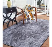 Safavieh Tapis Traditionnel - Lavable en Machine et Antidérapant - Optimal pour Les Zones à Fort Passage - Tucson Collection, Tapis à Poil Court, Beige et Gris, 120 X 120 Cm
