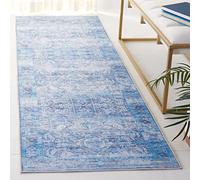 Safavieh Tapis Traditionnel - Lavable en Machine et Antidérapant - Optimal pour Les Zones à Fort Passage - Tucson Collection, Tapis à Poil Court, Beige et Gris, 120 X 120 Cm