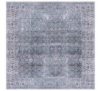 Safavieh Tapis Traditionnel - Lavable en Machine et Antidérapant - Optimal pour Les Zones à Fort Passage - Tucson Collection, Tapis à Poil Court, Beige et Gris, 120 X 120 Cm