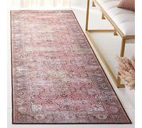 Safavieh Tapis Traditionnel - Lavable en Machine et Antidérapant - Optimal pour Les Zones à Fort Passage - Tucson Collection, Tapis à Poil Court, Beige et Gris, 120 X 120 Cm