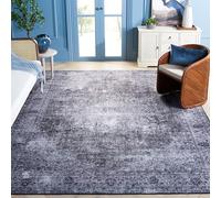 Safavieh Tapis Traditionnel - Lavable en Machine et Antidérapant - Optimal pour Les Zones à Fort Passage - Tucson Collection, Tapis à Poil Court, Beige et Gris, 120 X 120 Cm