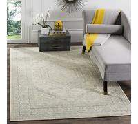 Safavieh Tapis Traditionnel pour Salon, Salle à Manger, Chambre à Coucher - Adirondack Collection, Tapis à Poil Court, Ivoire et Ardoise, 155 X 229 cm