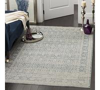 SAFAVIEH Tapis Traditionnel Pour Salon, Salle à manger, Chambre à coucher - Archive Collection, Tapis à poil court, Bleu et gris, 155 X 229 cm