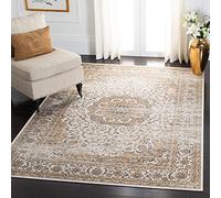 Safavieh Tapis Traditionnel pour Salon, Salle à Manger, Chambre à Coucher - Atlas Collection, Tapis à Poil Court, Ivoire et Beige, 122 X 183 cm