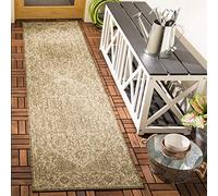 SAFAVIEH Tapis Traditionnel Pour Salon, Salle à manger, Chambre à coucher - Beachhouse Collection, Tapis à poil court, Crème et beige, 61 X 244 cm