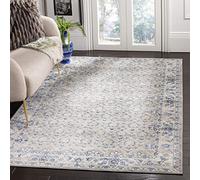 Safavieh Tapis Traditionnel pour Salon, Salle à Manger, Chambre à Coucher - Brentwood Collection, Tapis à Poil Court, Gris Clair et Bleu, 183 x 274 cm