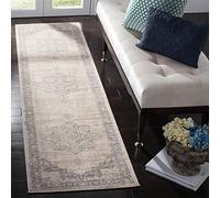 Safavieh Tapis Traditionnel pour Salon, Salle à Manger, Chambre à Coucher - Brentwood Collection, Tapis à Poil Court, Crème et Gris, 60 x 300 cm