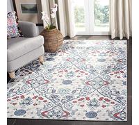 Safavieh Tapis Traditionnel pour Salon, Salle à Manger, Chambre à Coucher - Brentwood Collection, Tapis à Poil Court, Marine et Gris, 183 x 274 cm